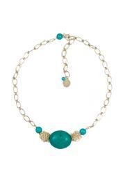  Woven-pearl Turquoise Necklace