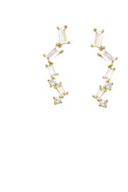  Pave Bar Gold Dipped Earrings