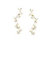  Pave Bar Gold Dipped Earrings