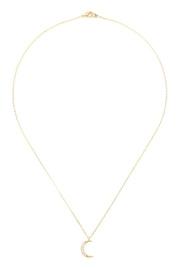  Crescent-moon Crystal-pave-necklace