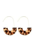  Half-tortoise-disc Threader Earrings