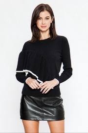  Black Sweater W/white-trim