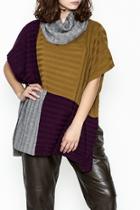 Color Block Poncho