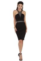  Black Illusion Short Dress