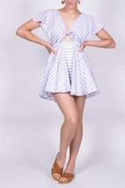  Striped Cutout Romper