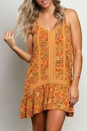  Golden Floral Mini-dress
