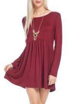  Wine Peplum Dress