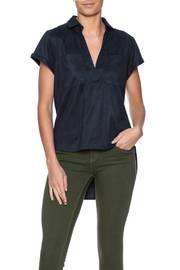  Faux Suede Blouse