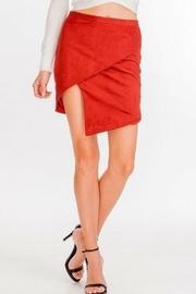  Suede Asymmetrical Skirt