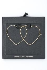  14k-gold-dipped Heart Hoops