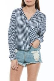  Check Button Blouse