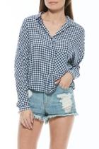  Check Button Blouse