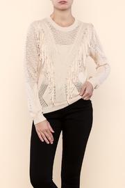  Blush Fringe Sweater