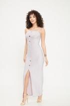  Silver-pink Button-down Dress