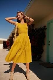  Mustard Smock Midi Dress