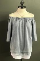  Chambrey Denim Top