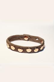 Rose Gold Rivet & Leather Bracelet