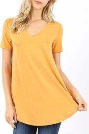  V-neck Tee-mustard