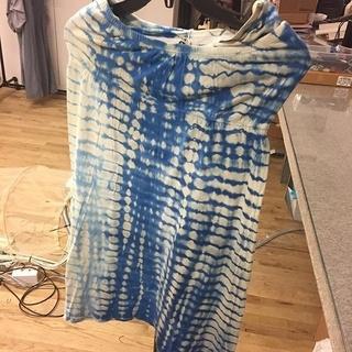  Strapless Tie Dye Dress