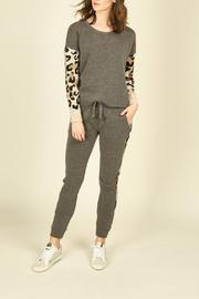  Leopard Fleece And Jacquard Crewneck