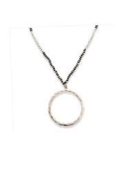  Silver-circle Beaded Necklace