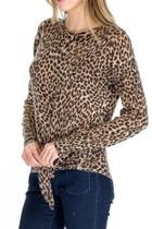  Leopard Tie Sweater