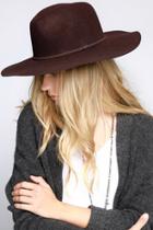  Wool Felt Wide Brim Panama Hat With Suede Braid Ribbon Accent