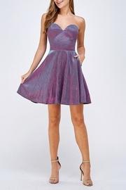 Metallic Fit & Flare Dress