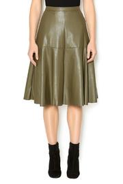  Moss Faux Leather Skirt