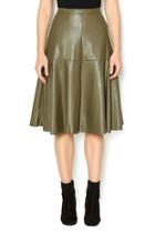  Moss Faux Leather Skirt