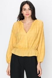  Gathered Surplice Blouse