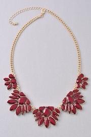  Floral Burgundy Necklace