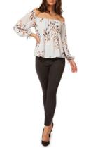  Pleated Ots Floral Blouse