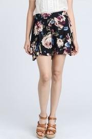  Layered-hem Floral Shorts