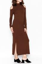  Sueded Shoulder Dress