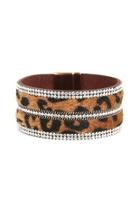  Leopard-embellished Wrap-bracelet