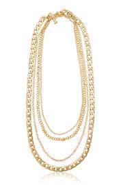  Gold Quadruple Chain Necklace