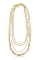  Gold Quadruple Chain Necklace