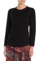  Black Grommet Sweater