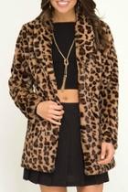  Faux Leopard Coat