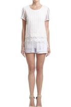  White Fringe Top