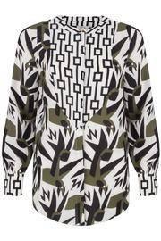  Green Printed Blouse