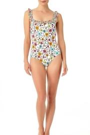  White Ruffle Maillot