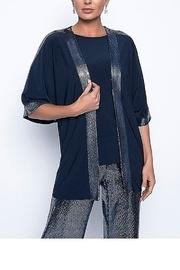  Midnight Blue Sequin Cover Up Top