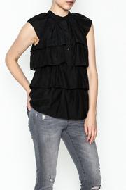  Ruffled Black Blouse