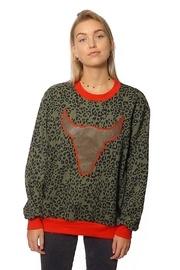  Sweater Green Leopard