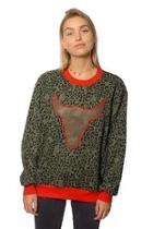  Sweater Green Leopard