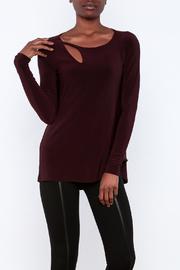  Plum Cutout Top