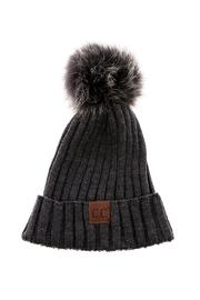  Ribbed Pom Hat