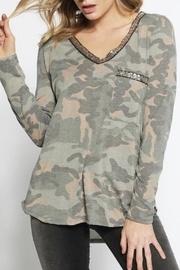  Camo Sequin Top